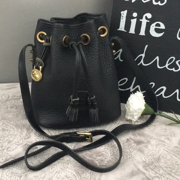 dooney and bourke drawstring bucket bag vintage